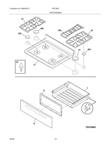 09 - Top / Drawer parts for Frigidaire Range FGFL83DSB from AppliancePartsPros.com