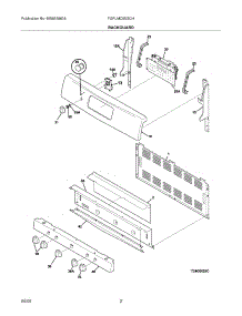 03 - Backguard parts for Frigidaire Range FGFLMC55GCH from AppliancePartsPros.com
