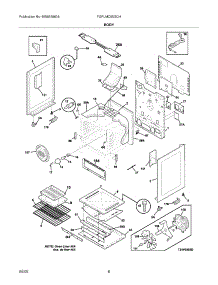 07 - Body parts for Frigidaire Range FGFLMC55GCH from AppliancePartsPros.com