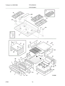 09 - Top / Drawer parts for Frigidaire Range FGFLMC55GCE from AppliancePartsPros.com