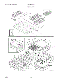 09 - Top / Drawer parts for Frigidaire Range FGFLMC55GCH from AppliancePartsPros.com