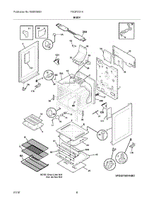 07 - Body parts for Frigidaire Range FGGF3031KWD from AppliancePartsPros.com