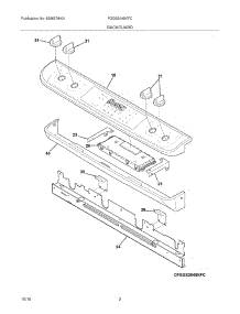 03 - Backguard parts for Frigidaire Range FGGS3045KFC from AppliancePartsPros.com