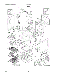 07 - Body parts for Frigidaire Range FGGF3054KBB from AppliancePartsPros.com