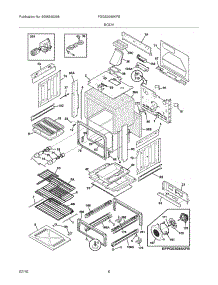 07 - Body parts for Frigidaire Range FGGS3065KFB from AppliancePartsPros.com