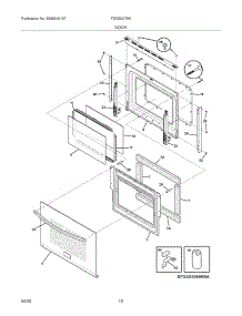 11 - Door parts for Frigidaire Range FGGS3075KWA from AppliancePartsPros.com