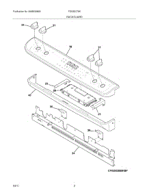 03 - Backguard parts for Frigidaire Range FGGS3075KBF from AppliancePartsPros.com