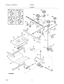 05 - Burner parts for Frigidaire Range FGS367DSA from AppliancePartsPros.com