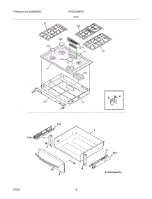 09 - Top / Drawer parts for Frigidaire Range FGGS3045KFA from AppliancePartsPros.com