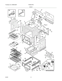 07 - Body parts for Frigidaire Range FGGS3075KWB from AppliancePartsPros.com