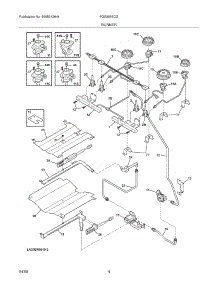 05 - Burner parts for Frigidaire Range FGS365ECG from AppliancePartsPros.com