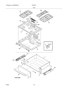 09 - Top / Drawer parts for Frigidaire Range FGS367FCE from AppliancePartsPros.com