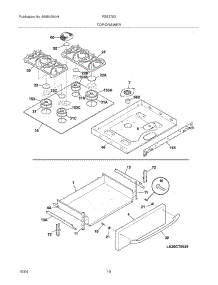 09 - Top / Drawer parts for Frigidaire Range FGS379DSA from AppliancePartsPros.com