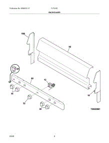 03 - Backguard parts for Frigidaire Range FLF316DQF from AppliancePartsPros.com