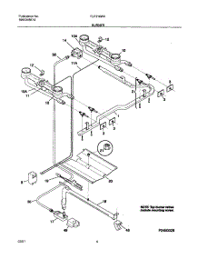 05 - Burner parts for Frigidaire Range FLF316WHTA from AppliancePartsPros.com