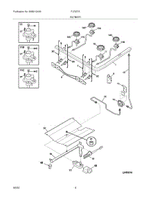 05 - Burner parts for Frigidaire Range FLF337AUG from AppliancePartsPros.com