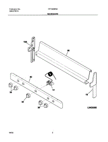 03 - Backguard parts for Frigidaire Range FPF303BWA from AppliancePartsPros.com
