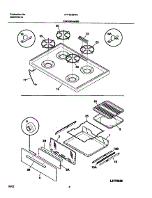 09 - Top / Drawer parts for Frigidaire Range FPF303BWA from AppliancePartsPros.com