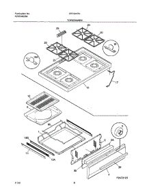 09 - Top / Drawer parts for Frigidaire Range FPF311PHTA from AppliancePartsPros.com
