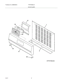 03 - Backguard parts for Frigidaire Range FPGF3685LSA from AppliancePartsPros.com