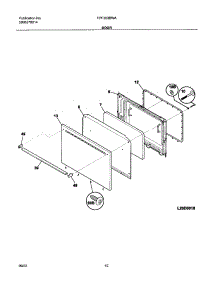 11 - Door parts for Frigidaire Range FPF303BWA from AppliancePartsPros.com