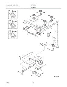 05 - Burner parts for Frigidaire Range FLF337ECE from AppliancePartsPros.com