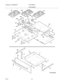 09 - Top / Drawer parts for Frigidaire Range FPGF3685LSA from AppliancePartsPros.com