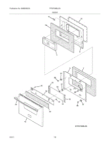 11 - Door parts for Frigidaire Range FPGF3685LSA from AppliancePartsPros.com