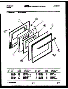 04 - Door Parts parts for Frigidaire Range GC34BCW4 from AppliancePartsPros.com