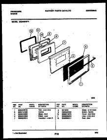 05 - Door Parts parts for Frigidaire Range GG34BNW4 from AppliancePartsPros.com