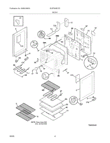 05 - Body parts for Frigidaire Range GLEF369DCD from AppliancePartsPros.com