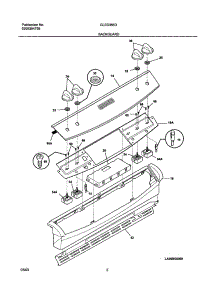 03 - Backguard parts for Frigidaire Range GLED388DBA from AppliancePartsPros.com