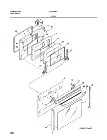 09 - Door parts for Frigidaire Range GLED388DBA from AppliancePartsPros.com