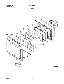 09 - Door parts for Frigidaire Range GLEF376AQE from AppliancePartsPros.com