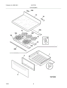 07 - Top / Drawer parts for Frigidaire Range GLEF379DBB from AppliancePartsPros.com