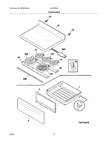 07 - Top / Drawer parts for Frigidaire Range GLEF389HSC from AppliancePartsPros.com