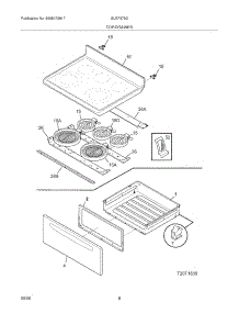 07 - Top / Drawer parts for Frigidaire Range GLEF379DQJ from AppliancePartsPros.com