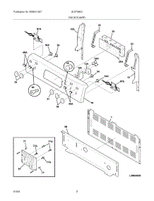 03 - Backguard parts for Frigidaire Range GLEF396CQC from AppliancePartsPros.com