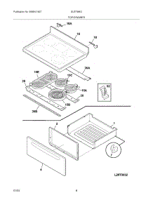 07 - Top / Drawer parts for Frigidaire Range GLEF396CQC from AppliancePartsPros.com