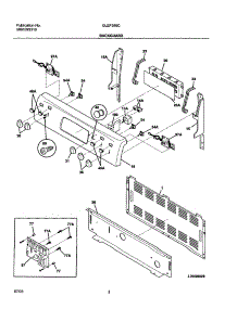 03 - Backguard parts for Frigidaire Range GLEF396CSB from AppliancePartsPros.com