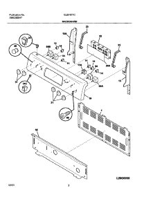03 - Backguard parts for Frigidaire Range GLEFS77CSA from AppliancePartsPros.com