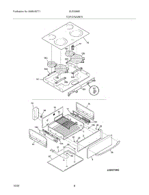 07 - Top / Drawer parts for Frigidaire Range GLES389EBA from AppliancePartsPros.com