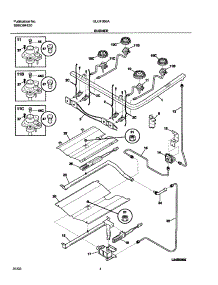 05 - Burner parts for Frigidaire Range GLGF366ASD from AppliancePartsPros.com