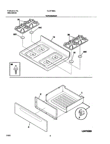 09 - Top / Drawer parts for Frigidaire Range GLGF366ASD from AppliancePartsPros.com