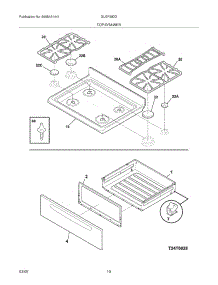 09 - Top / Drawer parts for Frigidaire Range GLGF382DBC from AppliancePartsPros.com
