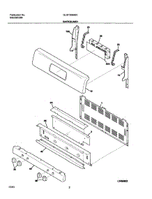03 - Backguard parts for Frigidaire Range GLGF388ABE from AppliancePartsPros.com