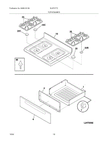 09 - Top / Drawer parts for Frigidaire Range GLGF377CSE from AppliancePartsPros.com