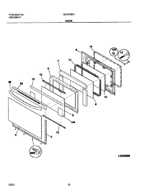 11 - Door parts for Frigidaire Range GLGF388CQA from AppliancePartsPros.com