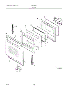 11 - Door parts for Frigidaire Range GLGF382DQC from AppliancePartsPros.com