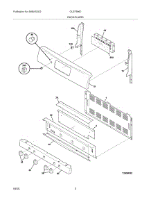 03 - Backguard parts for Frigidaire Range GLGFS86DQC from AppliancePartsPros.com